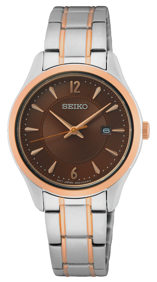 Seiko Daywear Two Tone Women s Watch SUR476P Watches Galore