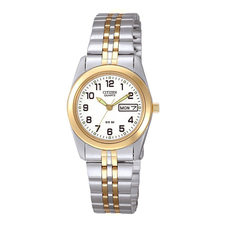 Citizen Ladies White Round Face Watch - EQ0514-57A Watches Citizen
