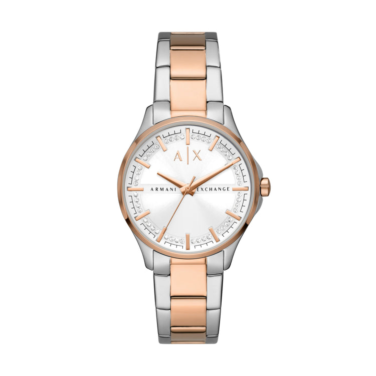 Armani Exchange Lady Hampton Two Tone Women's Watch AX5258 Watches Armani Exchange