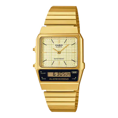 Casio retro 2024 gold black