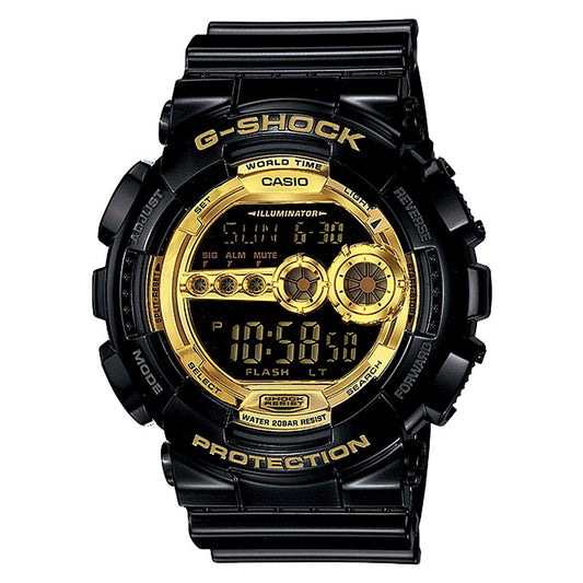Casio G-Shock Gold Dial Digital Black Watch GD100GB-1 Watches Casio 