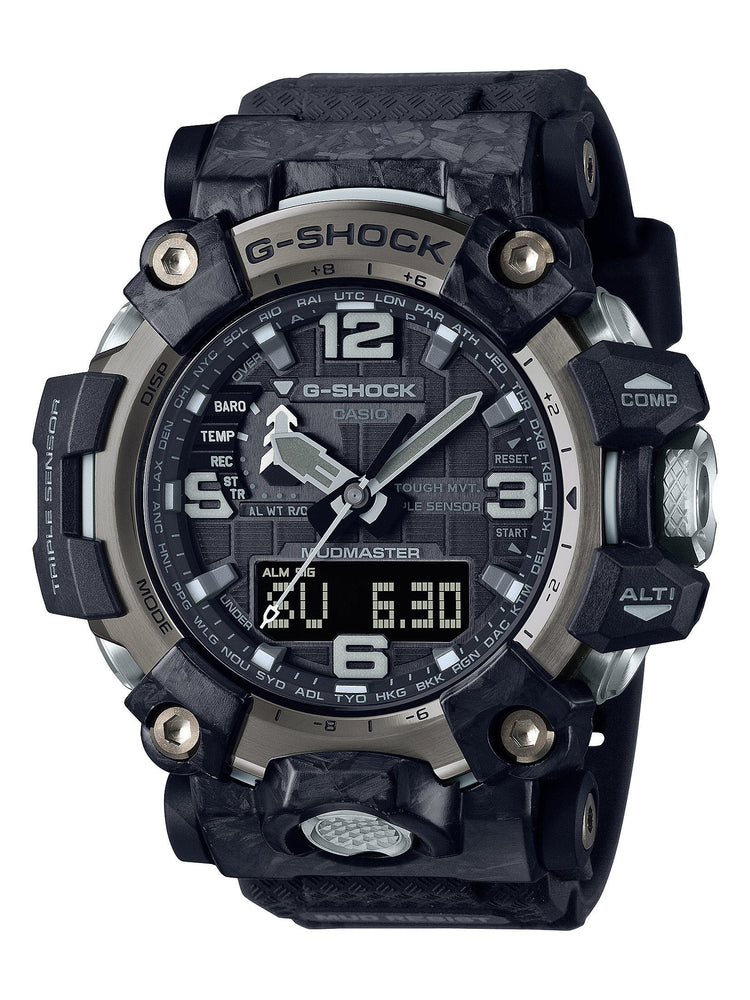 Casio G Shock Mudmaster Black and Silver Watch GWG-2000-1A1 Watches Casio
