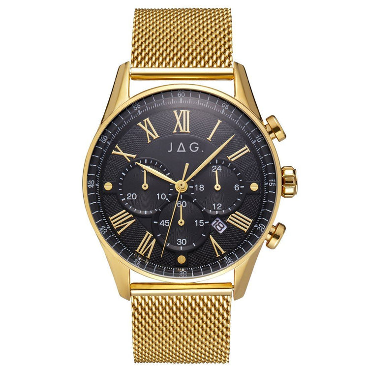 Jag Lachlan Black & Gold Multi Dial Mens Watch J2277A Watches Jag