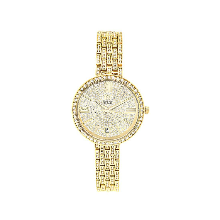 Roberto Carati Crystal Belle Gold Watch M9611-V2 Watches Bevilles