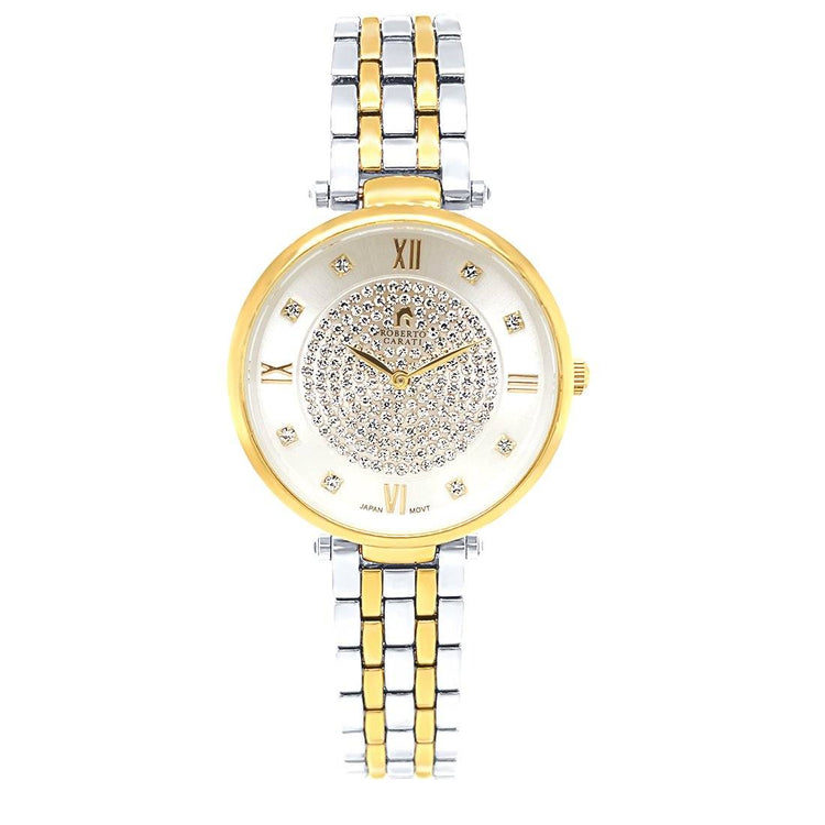 Roberto Carati Charli Crystal Two Tone Silver and Gold Women's Watch M9086-V2 Watches Roberto Carati
