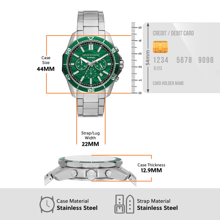 Armani Exchange Chronograph Stainless Steel Watch AX1957