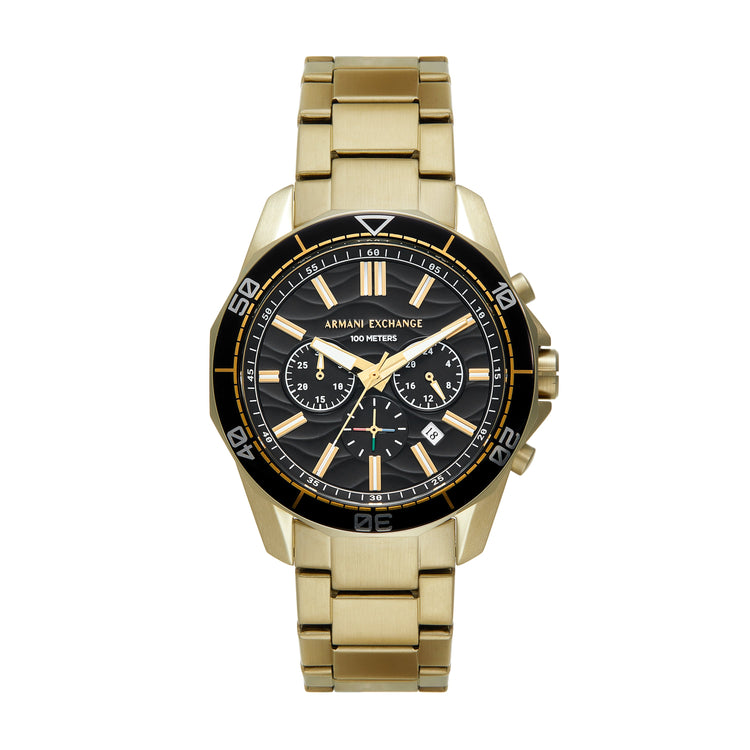 Armani Exchange Chronograph Gold-Tone Stainless Steel Watch AX1958