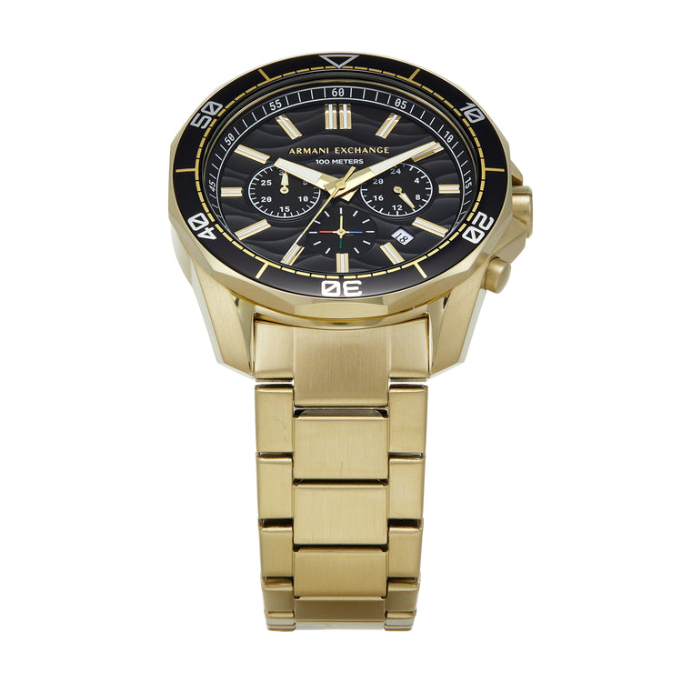 Armani Exchange Chronograph Gold-Tone Stainless Steel Watch AX1958