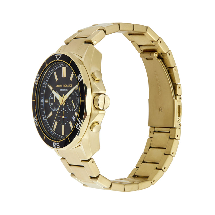 Armani Exchange Chronograph Gold-Tone Stainless Steel Watch AX1958