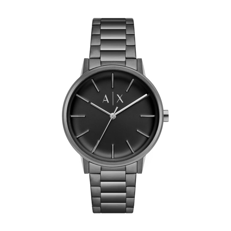 Armani Exchange Three-Hand Gunmetal Stainless Steel Watch AX2761