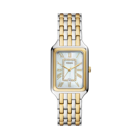 Fossil Raquel Three-Hand Date Two-Tone Stainless Steel Watch ES5305 watches item
