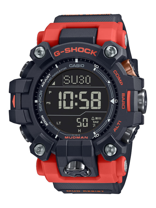 Casio G-Shock Mudman Black and Orange Digital Watch GW-9500-1A4 watches item