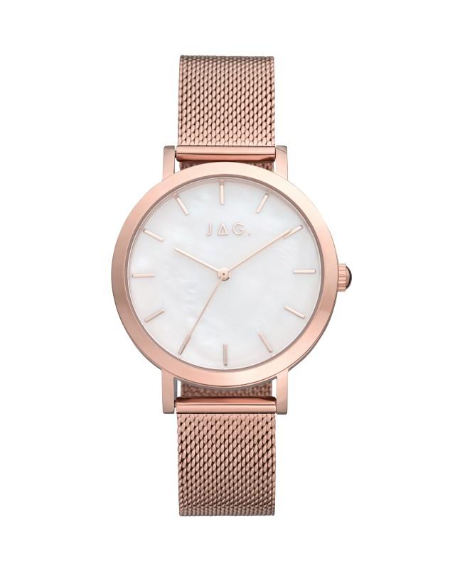Jag Olivia White and Rose Gold Women's Watch J2561A Watches Jag