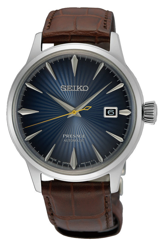 Seiko Presage Cocktail Time Analogue Blue and Silver Tone Watch SRPK15J watches item