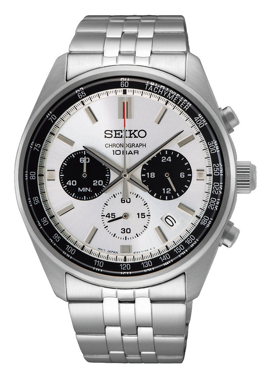 Seiko Conceptual White and Silver Analog Men's Watch SSB425P