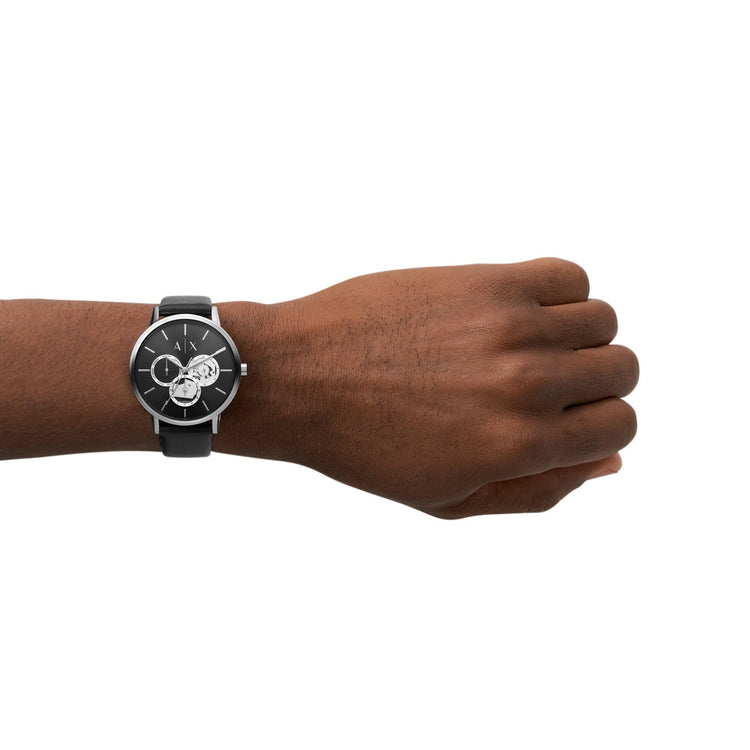 Armani Exchange Cayde AX2745 Silver and Black Men's Watch