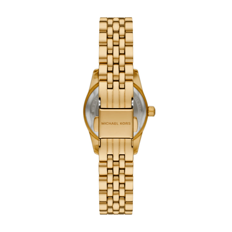 Michael Kors Lexington Three Hand Gold Tone Stainless Steel Watch MK4741
