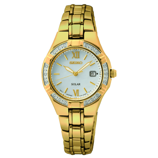 Seiko Ladies Stainless Steel Mother of Pearl Watch SUT428P watches item