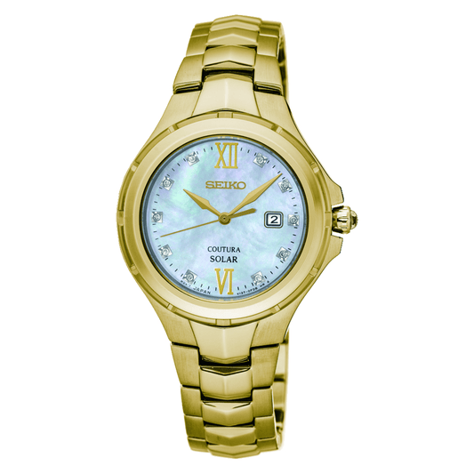 Seiko Ladies Stainless Steel Mother of Pearl Watch SUT310P watches item