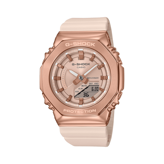 Casio G Shock Pink and Gold Digital Watch GMS2100PG-4A watches item