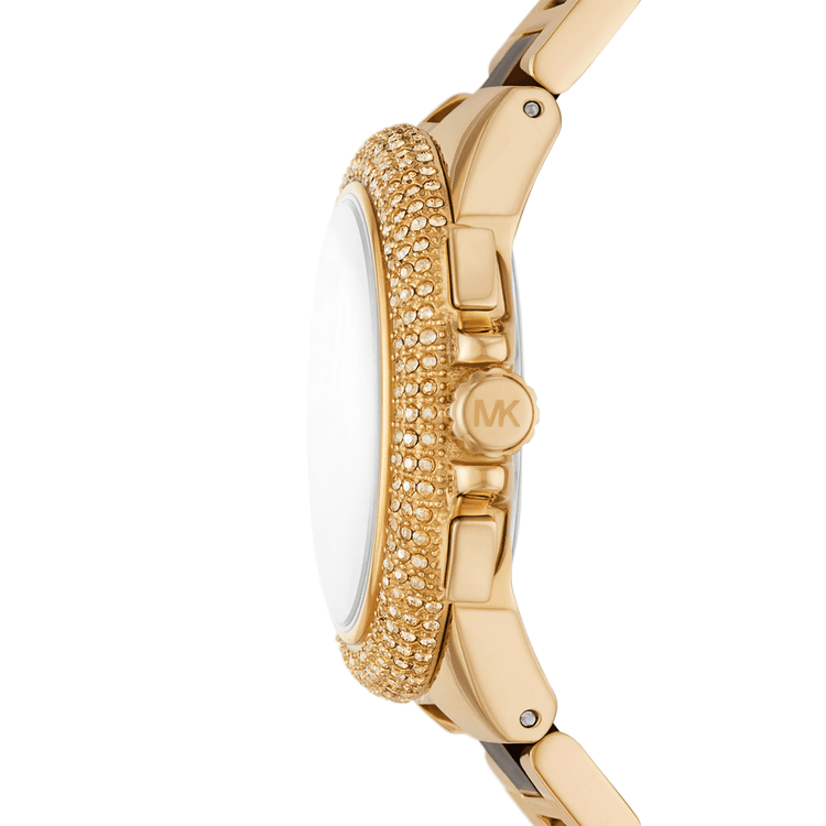 Michael Kors Camille Chronograph Gold-Tone Stainless Steel and Tortoise Acetate Watch MK7269