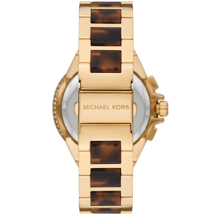 Michael Kors Camille Chronograph Gold-Tone Stainless Steel and Tortoise Acetate Watch MK7269