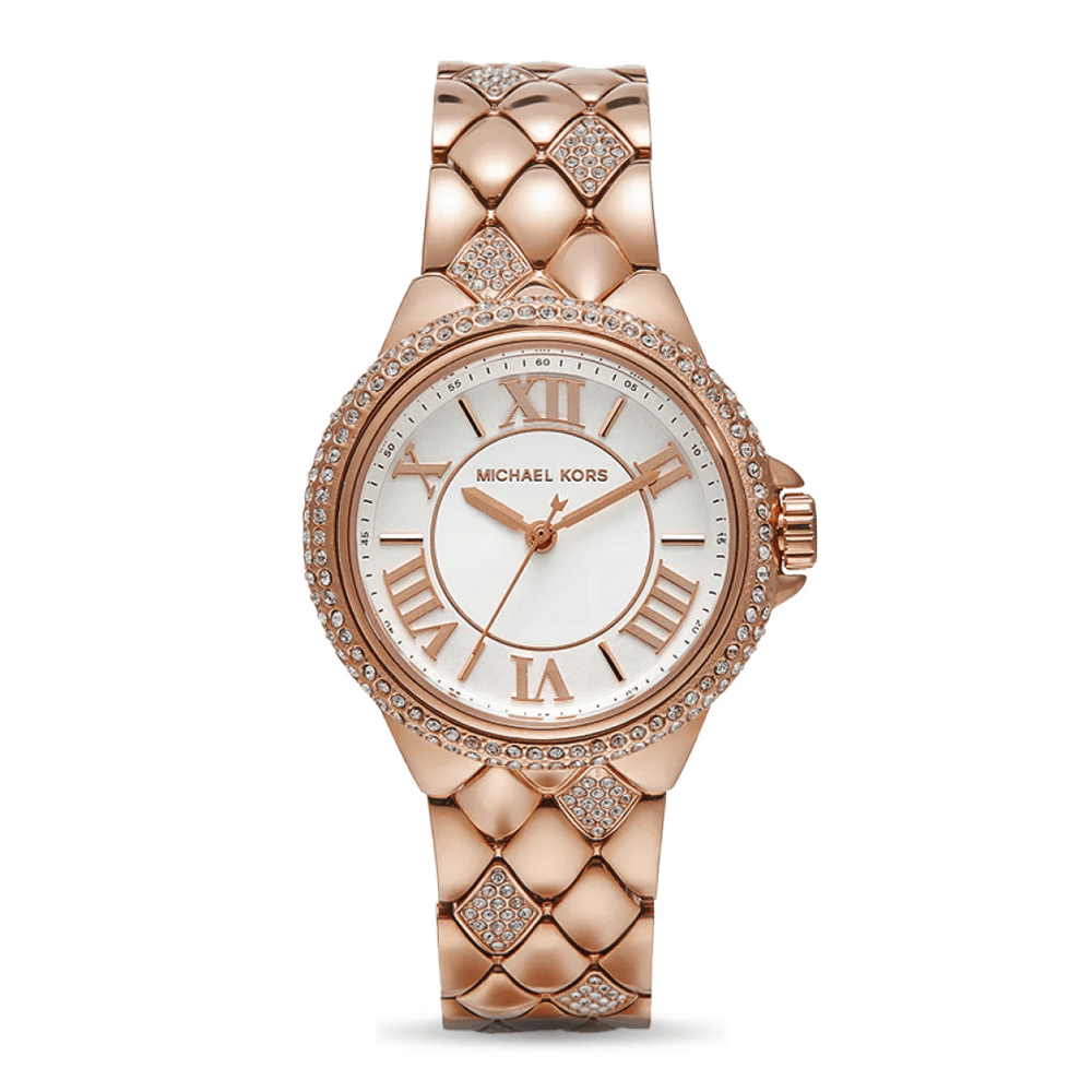 Michael Kors Petite Camille Rose Gold Women's Watch MK4810 Bevilles Jewellers 