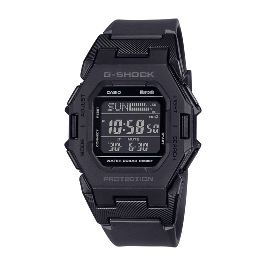 Casio G Shock Digital Square Bluetooth Steps Dual Time 200M Water Resistant Black Face And Resin Band GDB500-1D watches item