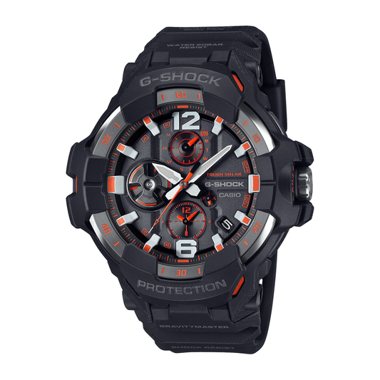 Casio G Shock Mog Gravity Master Solar Bluetooth Dual Stopwatch 200M Water Resistant Black W/ Red Accent el Resin GRB300-1A4 watches item