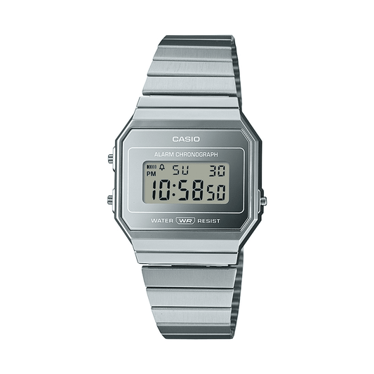 Casio Digital Vintage Led Stopwatch AlarmChrome Case  A700WEV-7A watches item
