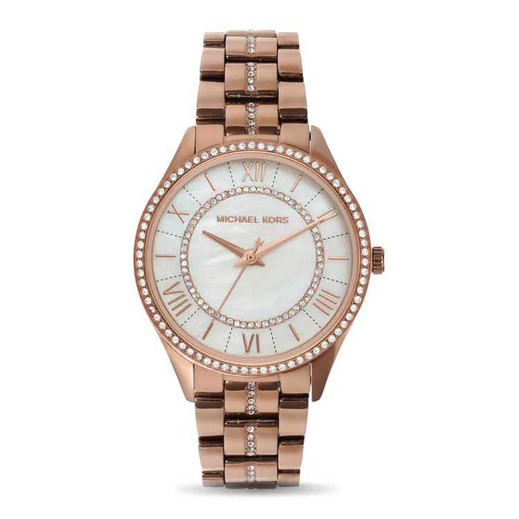 Michael Kors Lauryn Rose Gold Women's Watch MK3716 Bevilles Jewellers 