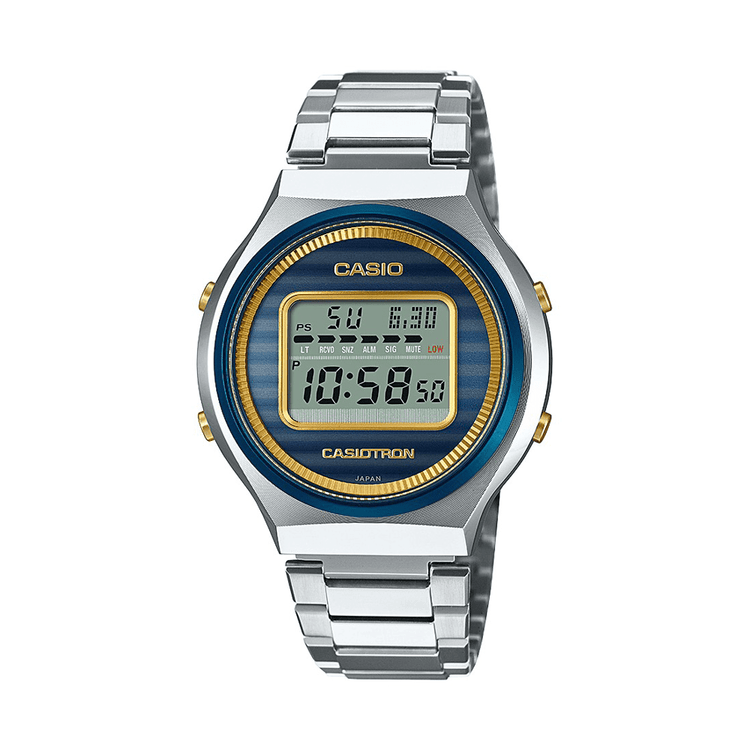 Casiotron 50th Anniversary Sky & Sea Blue and Gold Stainless Steel Band TRN50SS-2A
