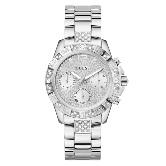 Guess Sport Majesty Sport Silver-Tone Crystal Bezel Men's Watch GW0771L1 watches item