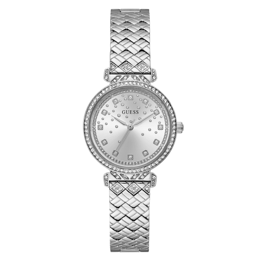Guess Bejewelled Enchantment Bejewelled Silver-Tone Analogue Women's Watch GW0763L1 watches item