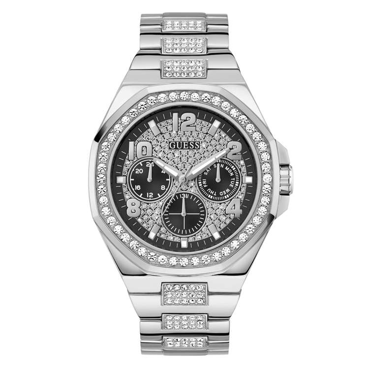 Guess Trend Empire Trend Silver-Tone Multi-function Men's Watch GW0785G3
