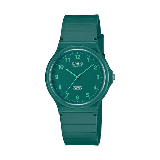Casio Analogue Water Resistant Green Resin Band MQ24B-3B watches item