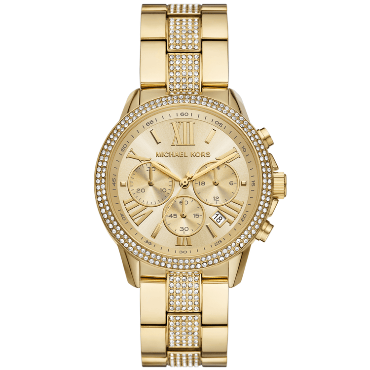Michael Kors Brynn Chronograph Gold-Tone Stainless Steel Watch MK7504