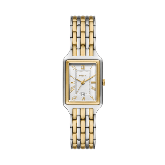 Fossil Raquel Three-Hand Date Two-Tone Stainless Steel Watch ES5368 watches item