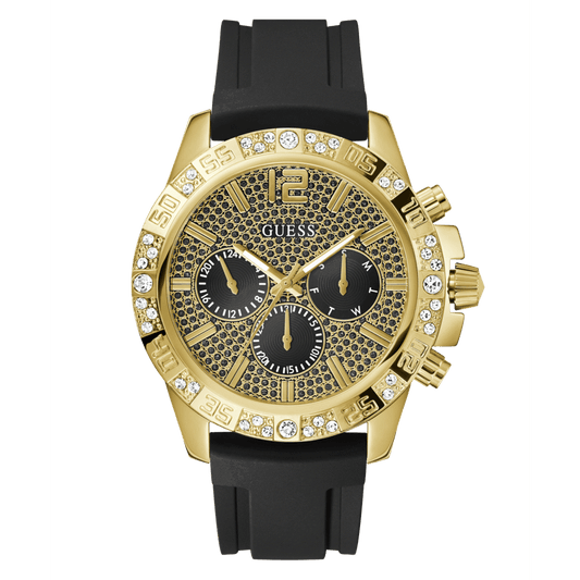 GUESS Men's Black Gold Tone Multi-function Watch GW0909G2 watches item