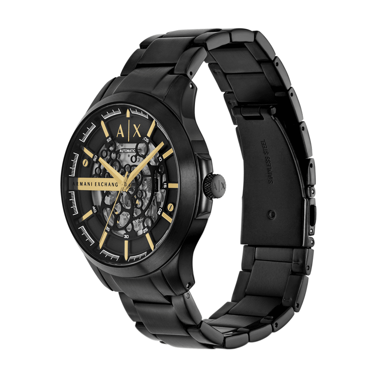 Armani Exchange Automatic Black Stainless Steel Watch AX2463
