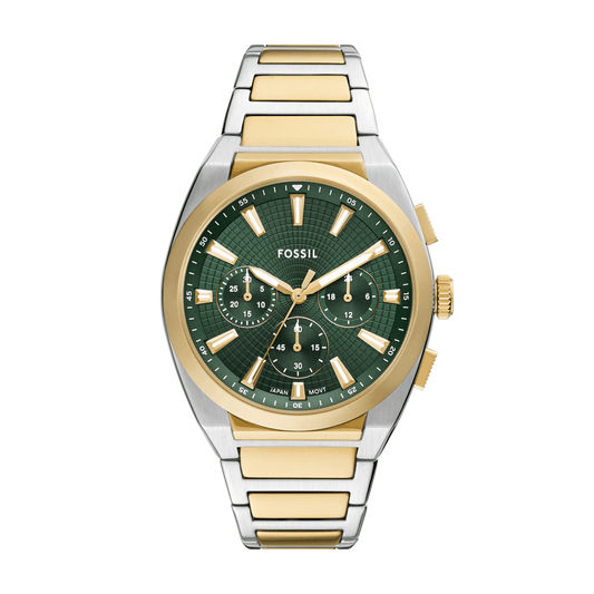 Fossil Everett Chronograph Two-Tone Stainless Steel Watch FS6106 watches item