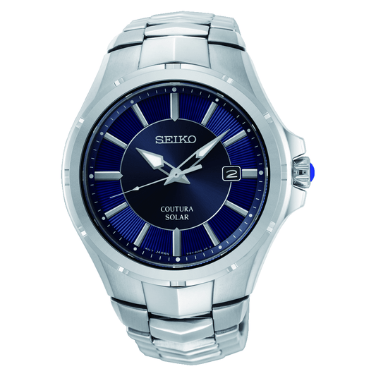 Seiko Men's Stainless Steel Blue Watch SNE511P watches item