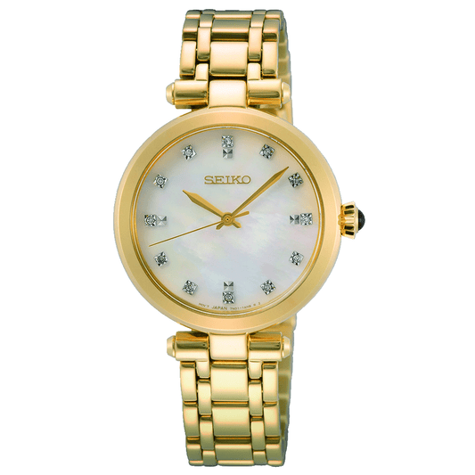 Seiko Ladies Stainless Steel Mother of Pearl Watch SRZ536P watches item