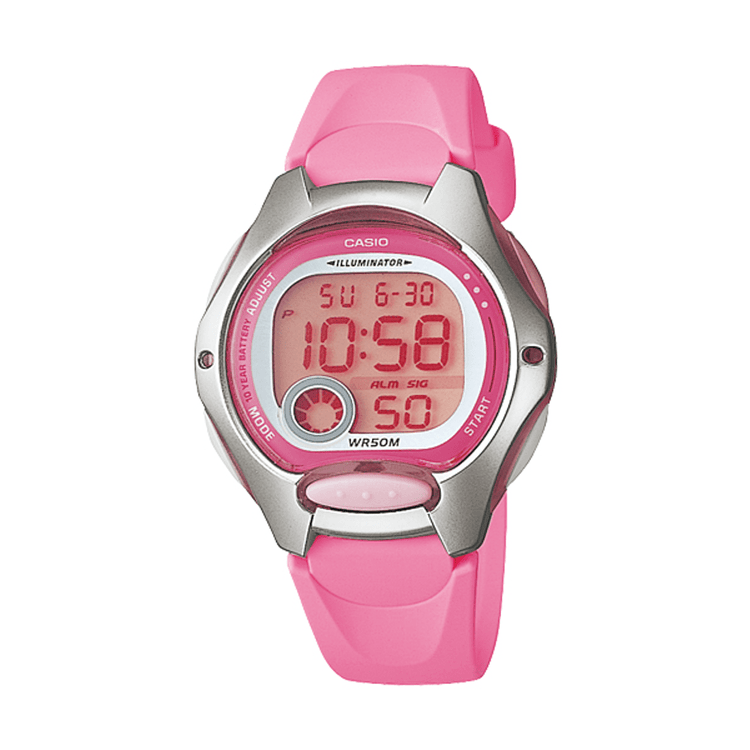 Casio Ladies Pink Digital Watch LW200-4B