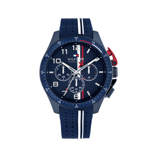 Tommy Hilfiger Bank Blue Silicone Blue Dial Men's Watch 1792169 watches item