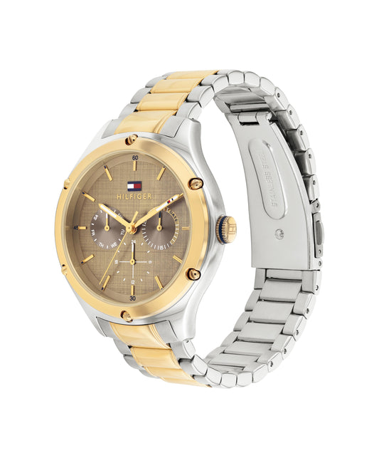 Tommy Hilfiger Lexi Two Tone Stainless Steel Taupe Dial Women's Watch 1782658 watches item