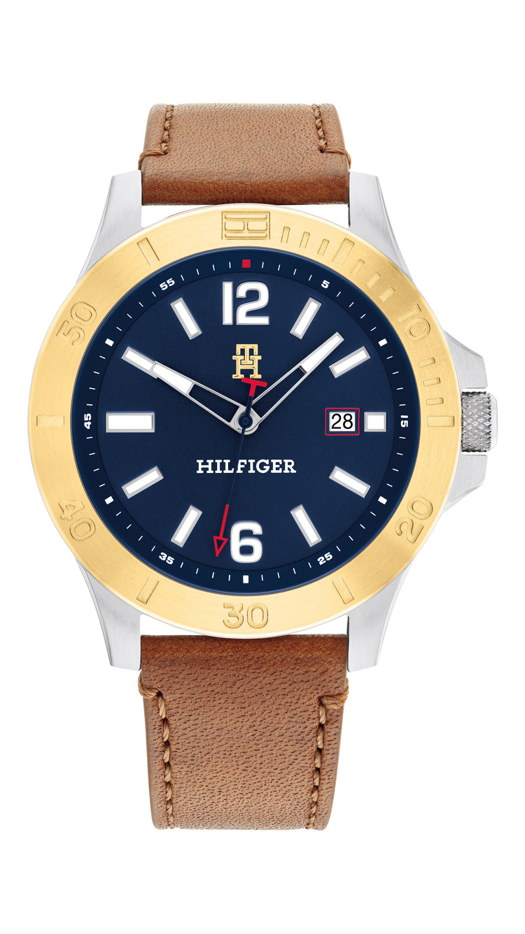 Tommy Hilfiger Ryan Brown and Gold Men's Watch