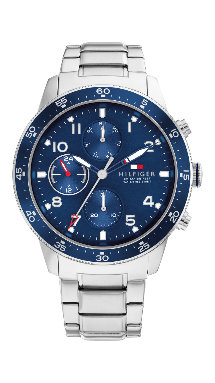Tommy Hilfiger Jimmy Silver and Blue Men's Watch 1791949 Watches Tommy Hilfiger 