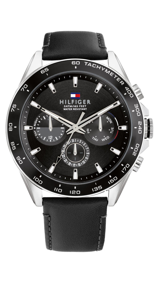 Tommy Hilfiger Owen Silver and Black Men's Watch 1791964 Watches Tommy Hilfiger  watches item