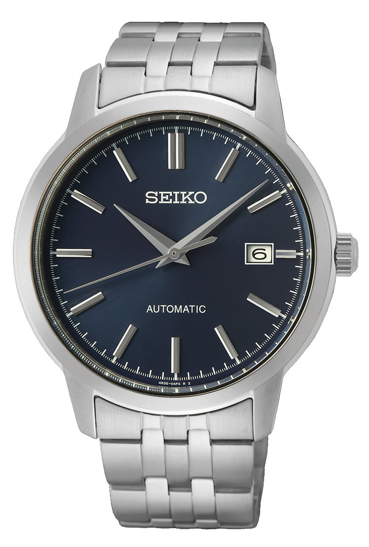 Seiko Silver and Blue Men's Analogue Watch SRPH87K